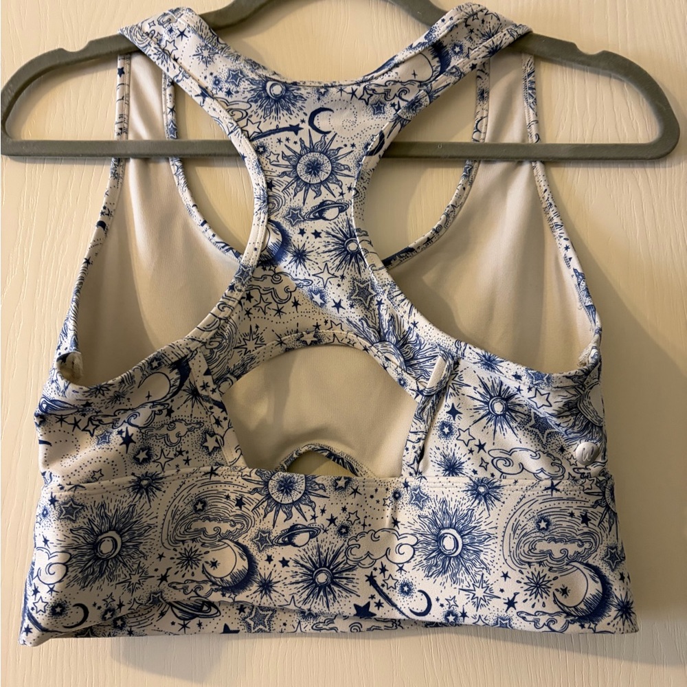 Source Unknown Blue And White Celestial Print Act… - image 2